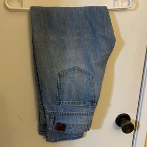 Blue high rise boyfriend jeans